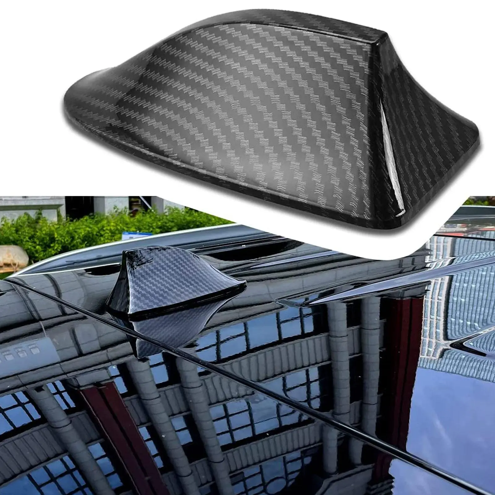 1 Pcs Car Shark Fin Day Shark Fin Antenna Signal Radio Painted Function Fiber AM FM Tail C1O0