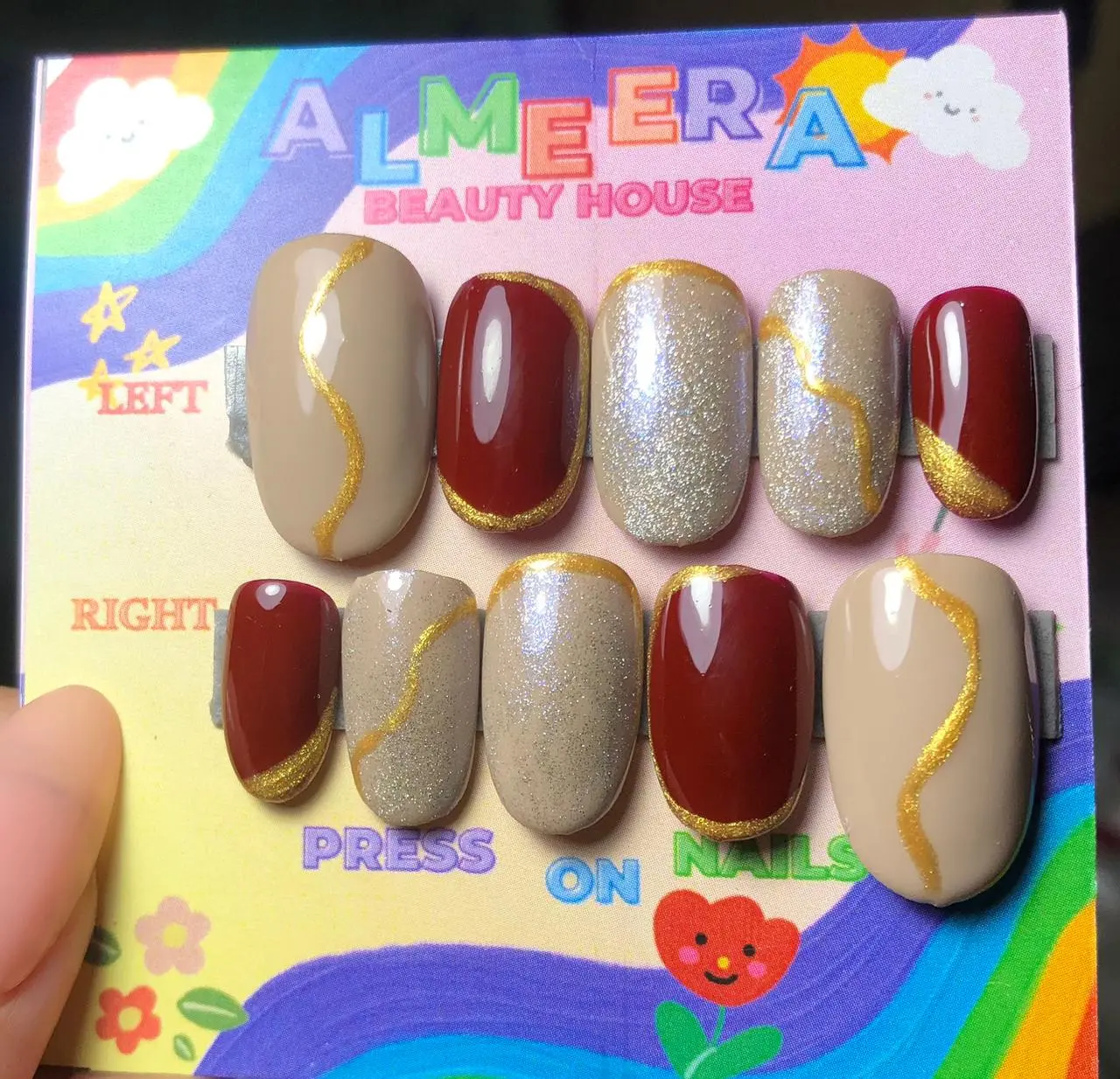 PRESS ON NAILS - BISA GANTI WARNA/BENTUK KUKU