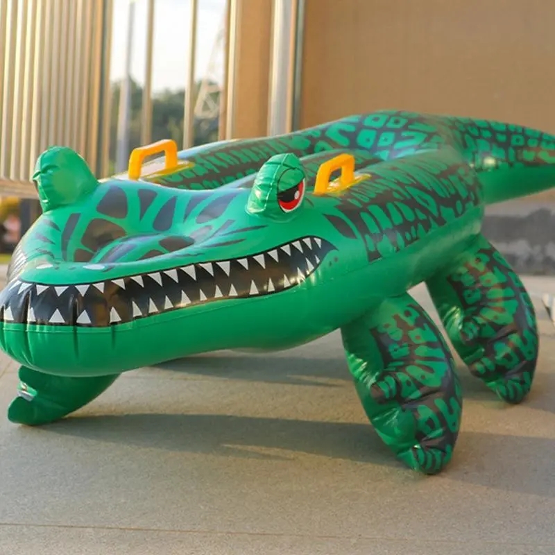 Inflatable Crocodile Design Swimming Board, Cute Inflatable Swimming Board, Floating Swimming Board, Swimming Accessories, Summer Swimming Supplies 3