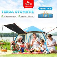 Gambar SPEEDS Tenda Camping Besar Otomatis Portabel Muat 6-9 Orang 2 Pintu Kemah Mendaki Outdoor Kanopi Waterproof 018-29 - 4 HJUABU dari SPEEDS HOME Kab. Tangerang 1 Tokopedia