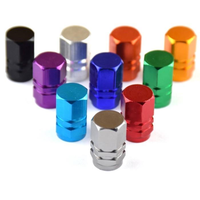 TUTUP PENTIL SEPEDA MOTOR MOBIL SCHRADER AV ALLOY TIRE VALVE CAP - Hitam Outdoor 1