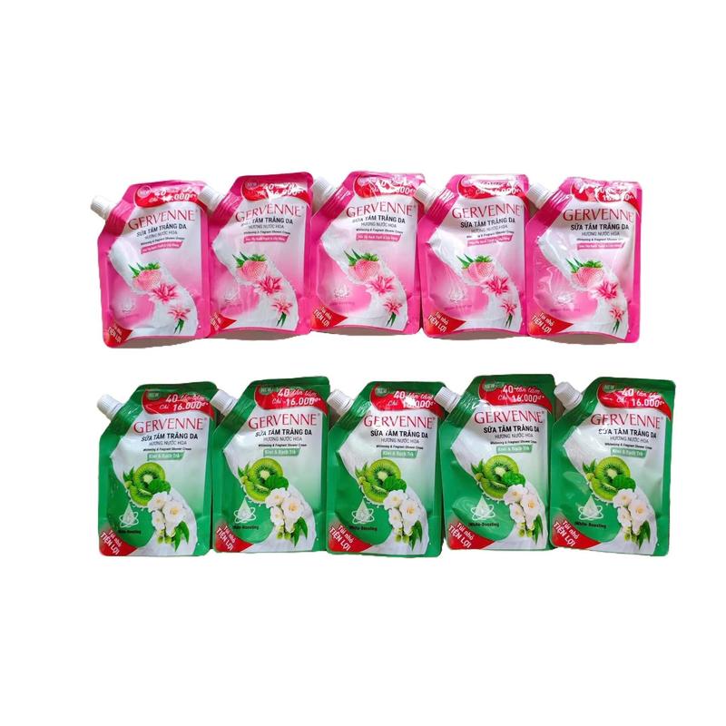 10 túi sữa tắm Gervenne 200g ( Mẫu mới )
