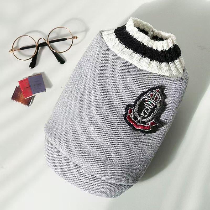 Product Introduction of Dog Sweater, College Style V-neck Puppy Knitted Vest, Winter Warm Pet Clothes for Small Large Dogs & Cats 5