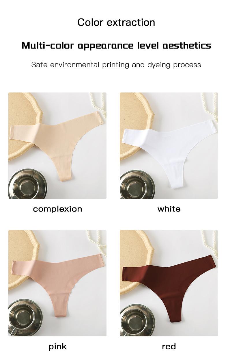 Product Introduction of Đồ Lót Lụa Lạnh Dành Cho Nữ, Cạp Thấp, Thân Thiện Với Làn Da, Màu Trơn Ngoại Cỡ, Đáy Quần Cotton, Gợi Cảm, Giảm Giá, [Giảm Giá] 9