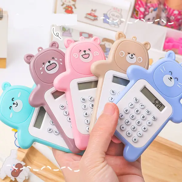 Kalkulator mini beruang lucu estetik HB1312