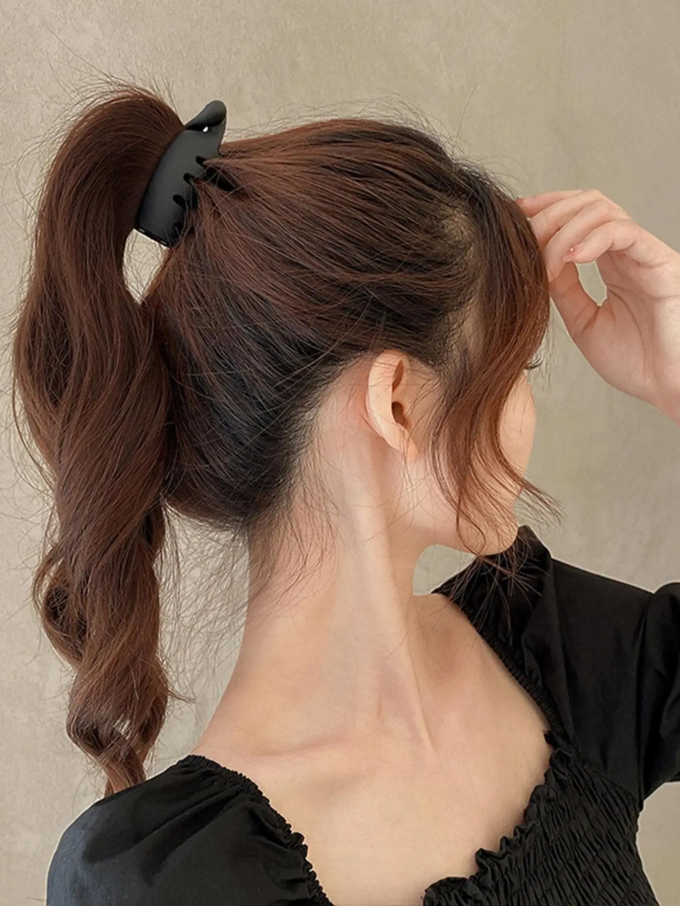 Solid Color High Ponytail Casual Banana Clip, Casual and Versatile Hair Accessories for Women, Cute Lovely Hairwear for Daily Used