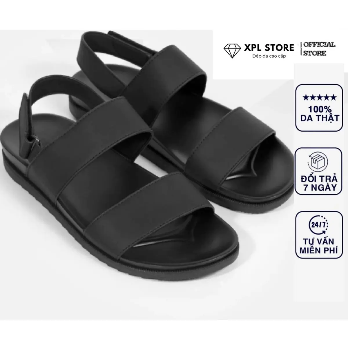 [ HOT TREND ]Dép sandanl da bò nam cao cấp đế pu 2 lớp chống đau chân sang trọng thời trang 2024  H5 DéP Sandal Đế Bằng Cao Su dep da sandal  chiến binh