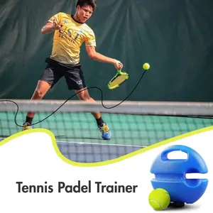 Alat Tennis Padel Trainer Mandiri Outdoor Indoor | Training Bola Alat Bantu Latihan Tenis Padel Solo | Alat Bantu Olahraga Latihan Tenis Padel Raket String Rebound With Ball
