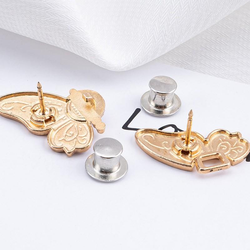 Khóa Thắt Lưng Hình Bướm, Dành Cho Váy Và Quần Jean Nữ, Kẹp Thắt Lưng Có Thể Điều Chỉnh Nút Thu Nhỏ Thắt Lưng, Ghim Kim Loại, Phụ Kiện Quần Áo, 1 Đôi 8