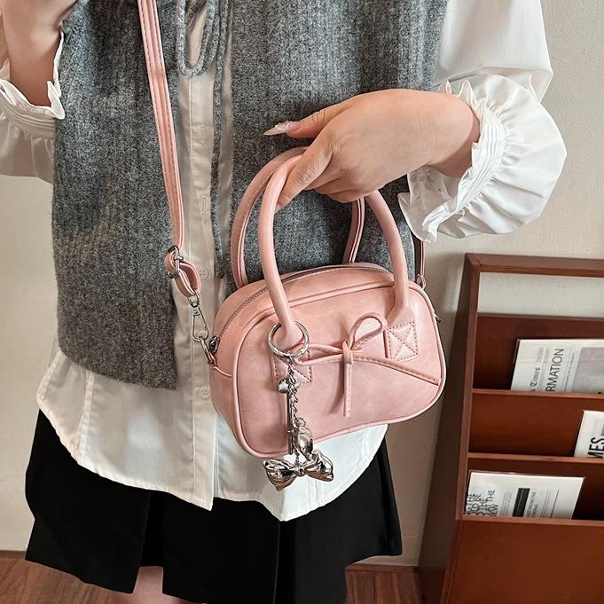 Túi xách nữ cầm tay đeo chéo phối charm kim loại xinh 8