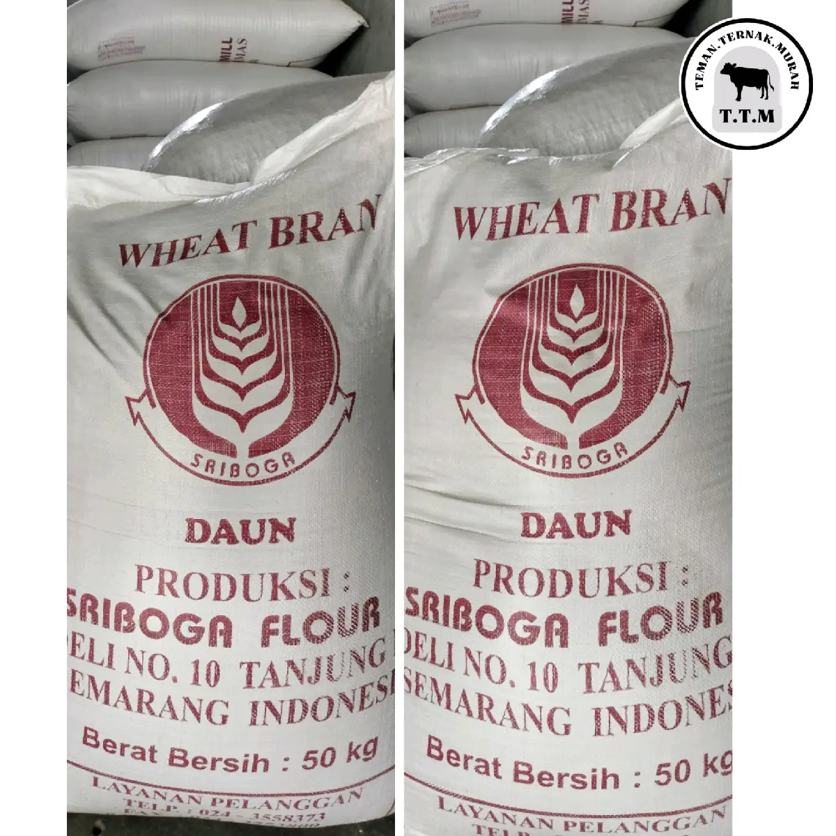 Bran polar sriboga- 3 Kg- bran pakan ayam bebek domba kambing sapi - wheat bran