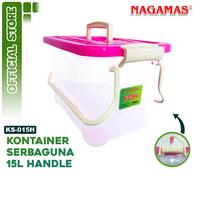 Gambar NAGAMAS Kontainer Box Serbaguna 15 Liter Handle Gagang Penyimpanan dari Nagamas Indonesia Store Kota Tangerang 2 Tokopedia