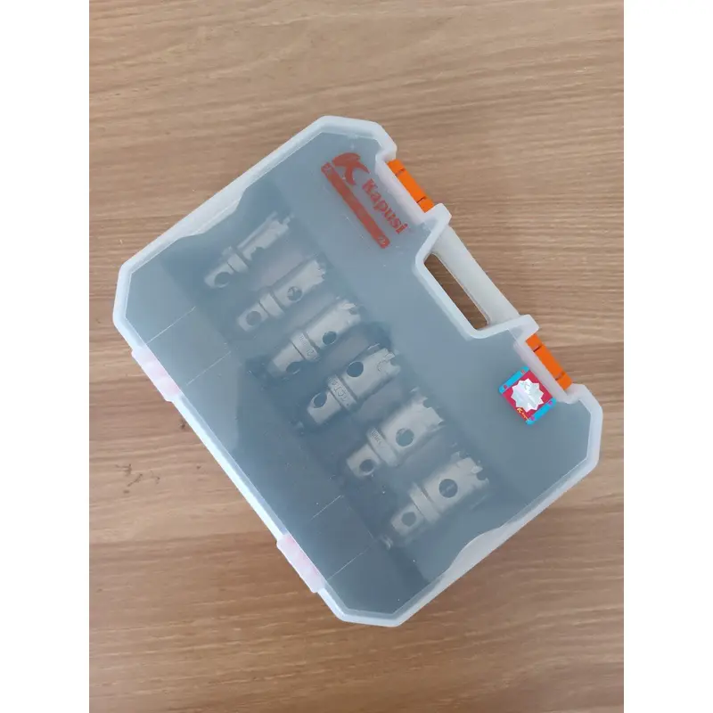 mũi khoan khoét inox, sắt , thép...6 cây KAPUS, Mũi Khoét Inox đầu hợp kim( 16 -18 - 20 - 22 - 25 - 30mm ) nguyên bộ 4