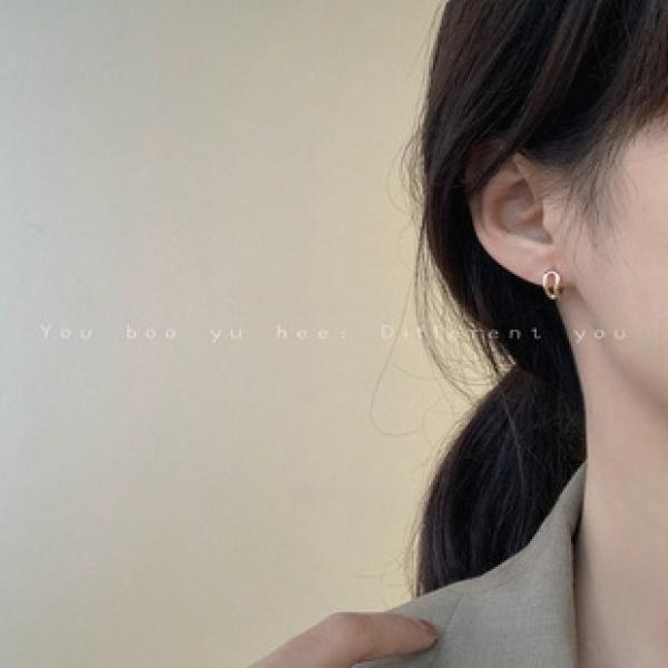 Product Introduction of Sterling Silver Needle Double Layer Big Hoop Earrings Female Online Influencer Retro Hong Kong Style Fashion Temperamental Fashionmonger Simple Personality Ear Ring 27
