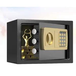 TaffGUARD Kotak Brankas Hotel Safety Box Password 31x20x20cm tanpa Lubang Koin - 20E - Black Penyimpanan