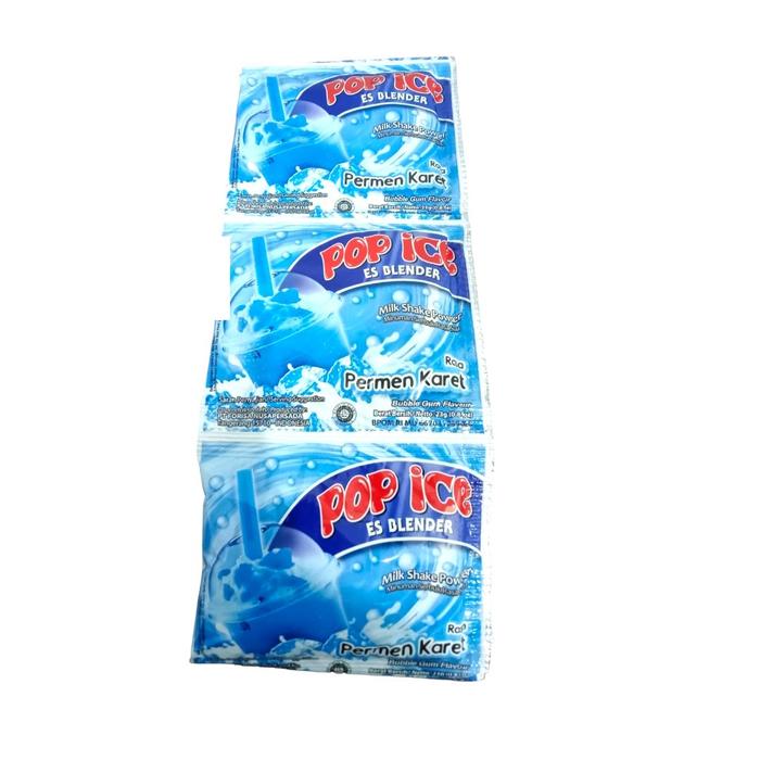 Jual Pop Ice Blender Minuman Bubuk Bubble gum permen karet 1 renceng ...