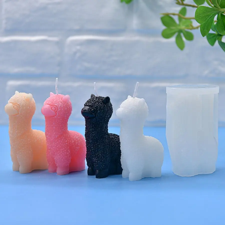 Alpaca Shaped Candle Silicone Mold, 3D Silicone Mold, DIY Candle Making Mold For Home Decor