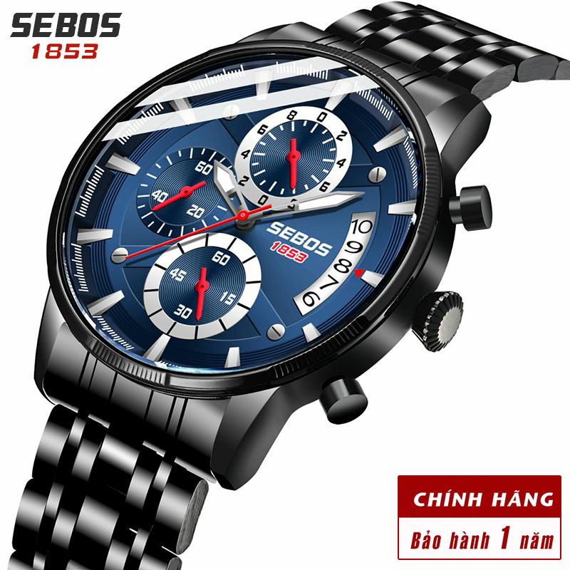 Đồng Hồ Nam ROMATIC SEBOS 8857 Kiểu Dáng Đẹp, Bảo hành 12 tháng