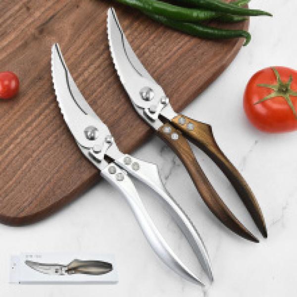 Product Introduction of Factory Stainless Steel Kitchen Chicken Bone Scissors Creative Household Multi-Functional Scissors Chicken Goose Fish Food Scissors 28