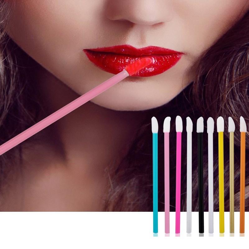 Product Introduction of 50pcs Diposable Lip Brush Makeup Mascara Wands Lipstick Micro Brushes Applicators Cleaner 1