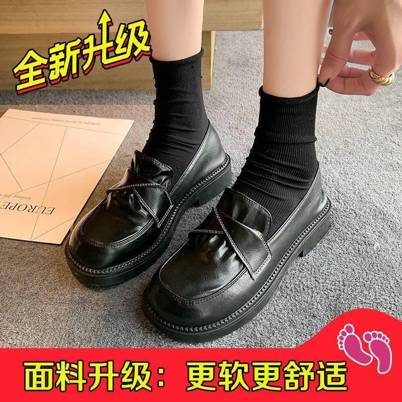 Product Introduction of Giày Nữ, Cỡ 35 Đến Cỡ 43, Giày Da Phong Cách Anh Quốc Màu Đen, Da Mềm, Kiểu Lười, Đầu Tròn, Gót Chunky, Dài Trung Bình Giày Cao Gót 41 Đến 42 15