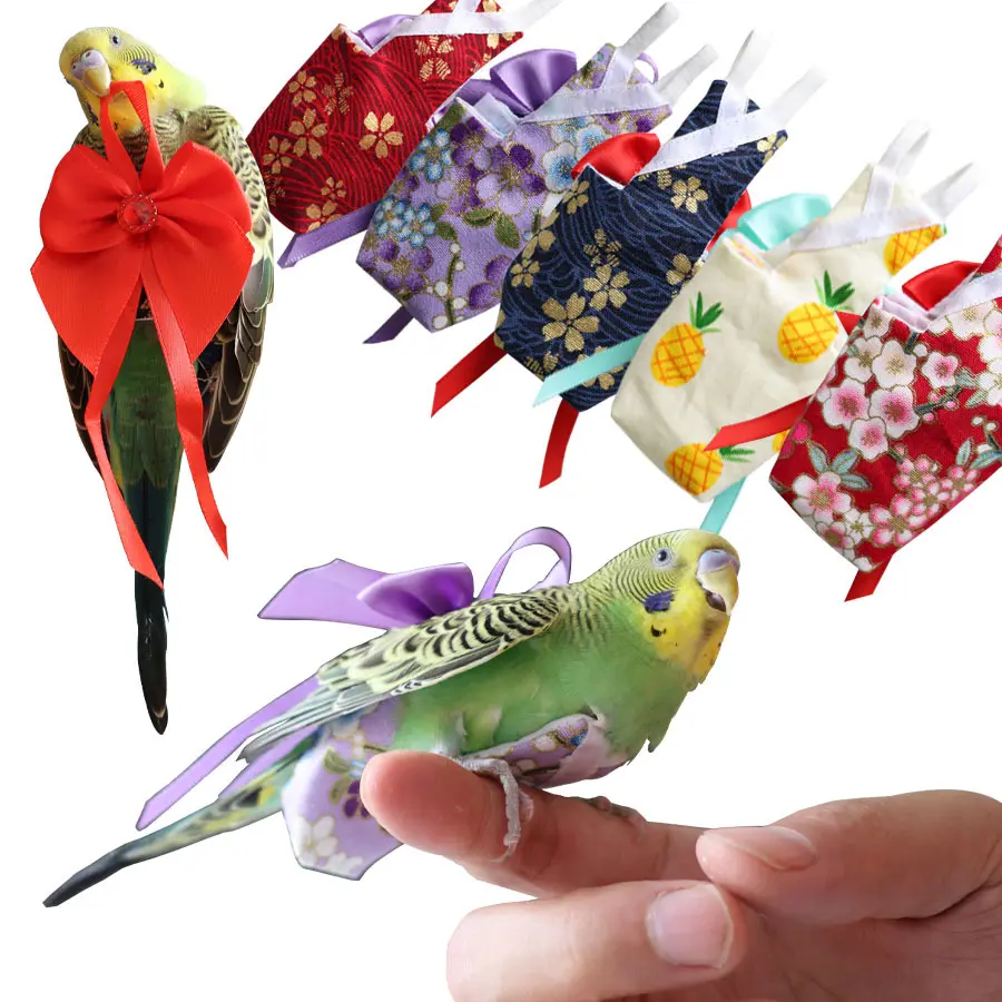 2025 Parrot Clothes Diapers Budgie Lovebird Cockatiel Poop Bags Flying Suit Parrot Waterproof Diapers