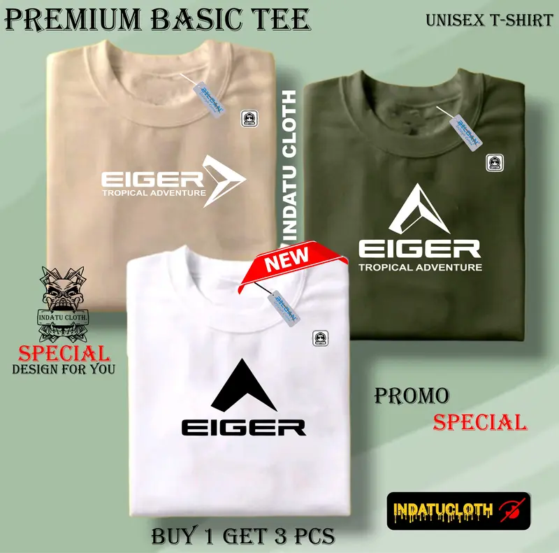 BELI 1 ATAU 3 PCS(PROMO COD) INDATU CLOTH -Kaos Distro Pria Terbaru ARTIKEL E01 100% Bahan Soft Tebal Cotton Combed 30s Premium High Quality 2 Dewasa Nyaman Remaja Keren Baju Polos Lembut Oblong Katun Panjang Pendek Sablon 2