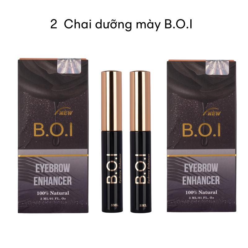 Bộ 2 Chai dưỡng mày B.O.I 3ml Eyebrow enhancer - hỗ trợ cải thiện dài và dày lông mày gồm 2 cây mày 1 cây là 3ml Mỹ Phẩm Nhiều gói Benzyl Cinnamate Cosmetic
