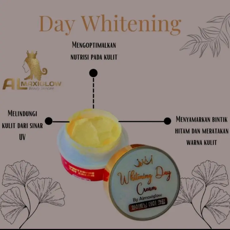krim siang whitening acne almaxiglow level 1 original Semua Jenis Kulit Pemutihan Kusam 4