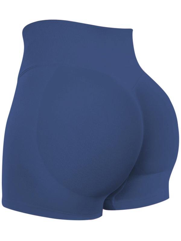 Women's Solid High Waist Gym Shorts, Casual Comfy Breathable Skinny Shorts for Yoga Gym Workout Running, Ladies Sportswear for All Seasons 6