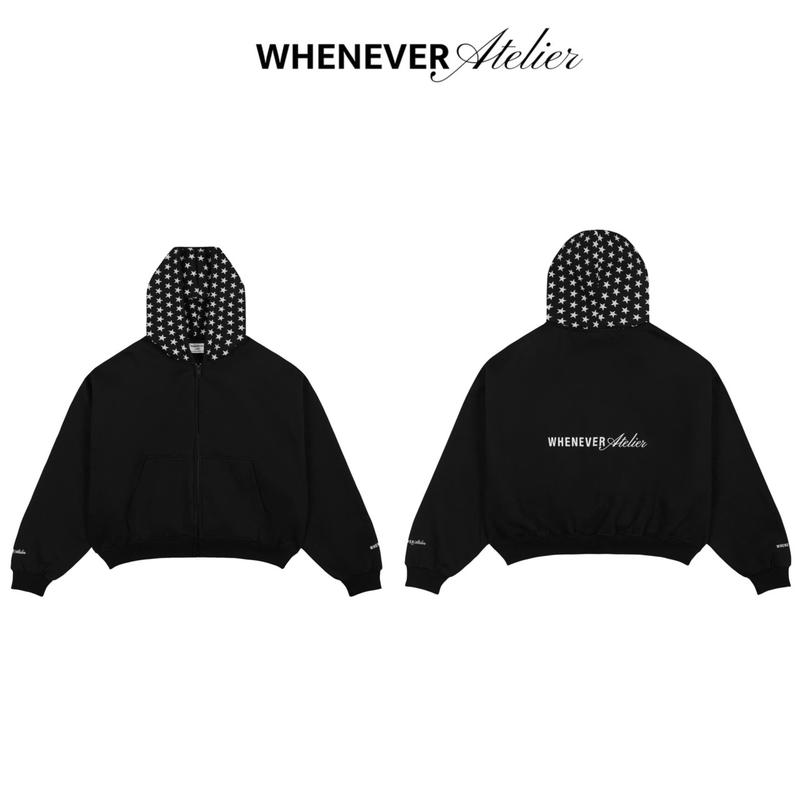 ￼Áo hoodie dây kéo zip ngôi sao BOXY SUPERSTAR vải nỉ bông dày dặn, không xù lông hottrend 2024 CONE.club