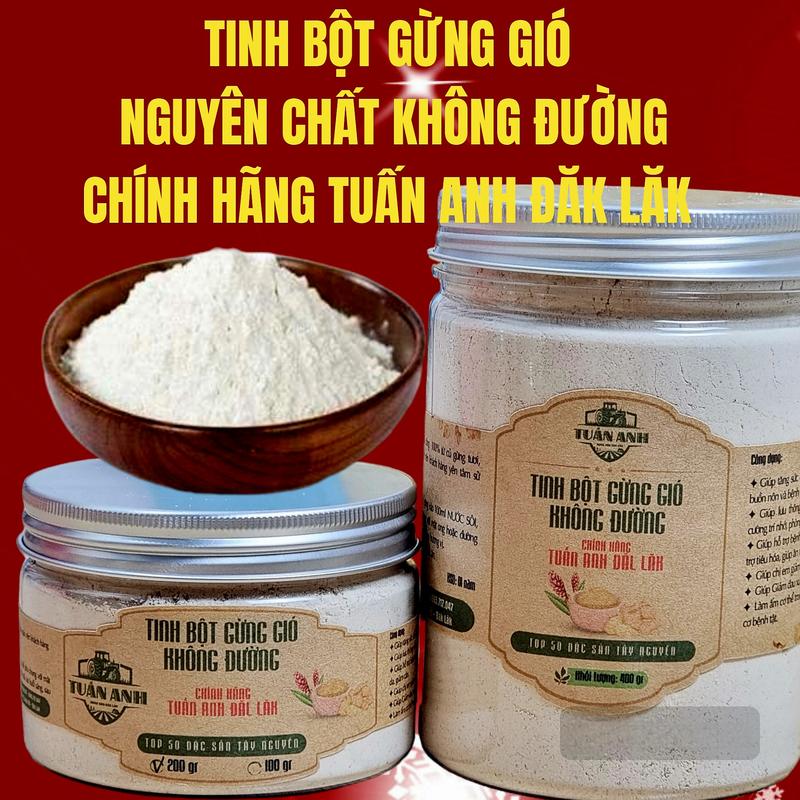Tinh Bột Gừng Gió Tây Nguyên KHÔNG ĐƯỜNG NGUYÊN CHẤT ( Gừng Rừng) CHÍNH HÃNG Tuấn Anh Đăk Lăk