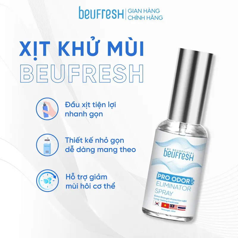 [LIVE SIÊU RẺ_CHÍNH HÃNG] - XNL202 BEUFRESH PRO Xịt Khử Mùi Toàn Thân, Cảm Giác Dễ Chịu, Hỗ Trợ Giảm Thiểu Mồ Hôi nách cho Nam Nữ Chăm Sóc Da Women lăn 2