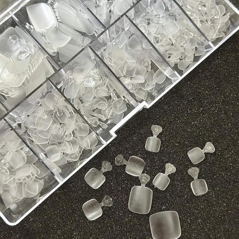 Hộp úp chân ngắn màu trong nhám phụ kiện nail Làm Nail