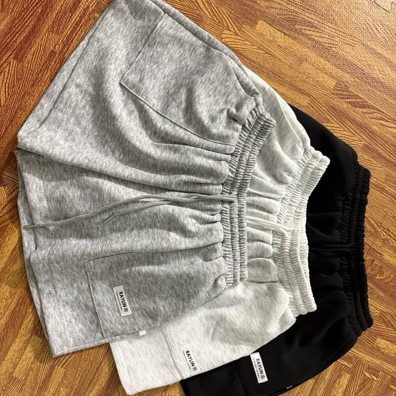 Quần đùi ống rộng RAYLIN N17 - Quần short nỉ cotton ép hàn 7