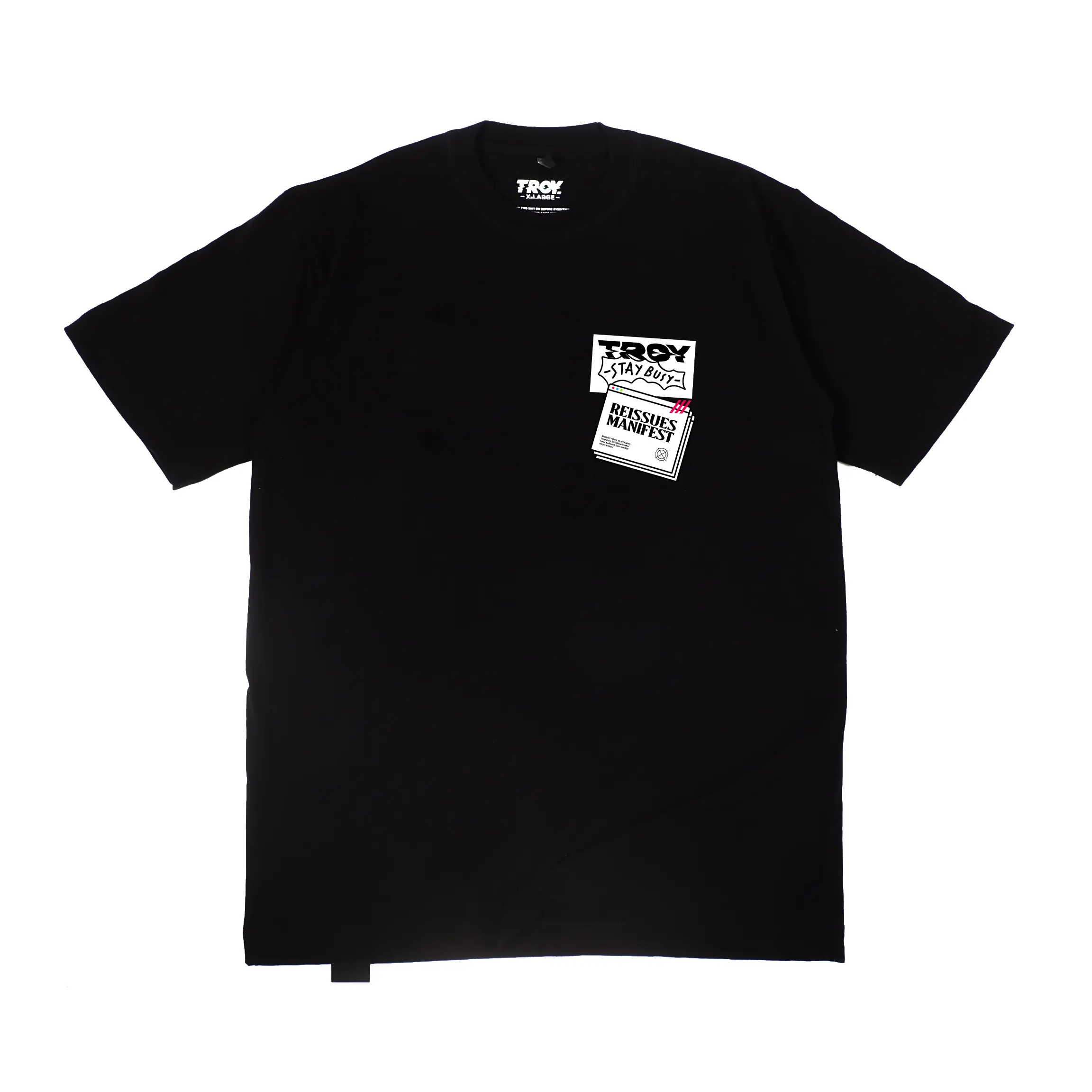 Troy Company Tshirt Black Reissue Manifest - Kaos Pria Lengan Pendek Hitam MT 2101