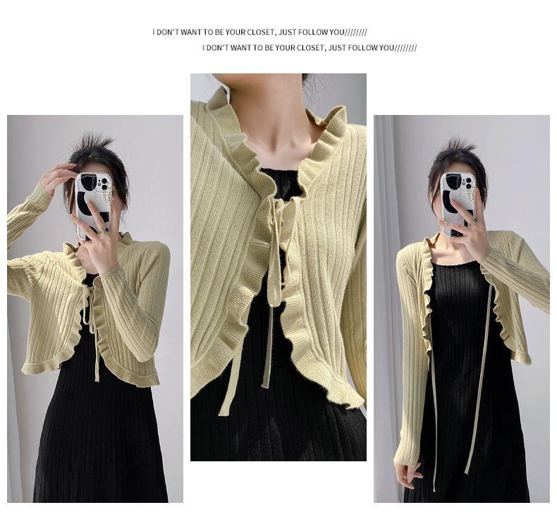 Product Introduction of Áo Cardigan Dệt Kim, Chống Nắng, Áo Cánh Che Kín Ngoài Mỏng Cho Nữ, Khăn Choàng Mùa Hè, Áo Khoác Vai Nhỏ Bằng Lụa Lạnh 28