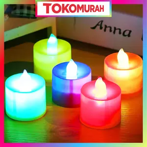 Lampu LED Lilin Elektrik Mini Candle Bulat Dekorasi Hias Rumah Light Electric murah