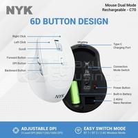 Gambar NYK C70 Silent Click Bluetooth Wireless Rechargeable Mouse dari GASOL MALANG Kota Malang 4 Tokopedia