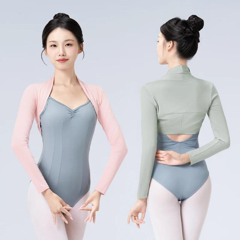 Women Ballet Short Dance Waistcoat Adults Teen Ballet Tops White Black Dance Shirts Dance Costumes 1