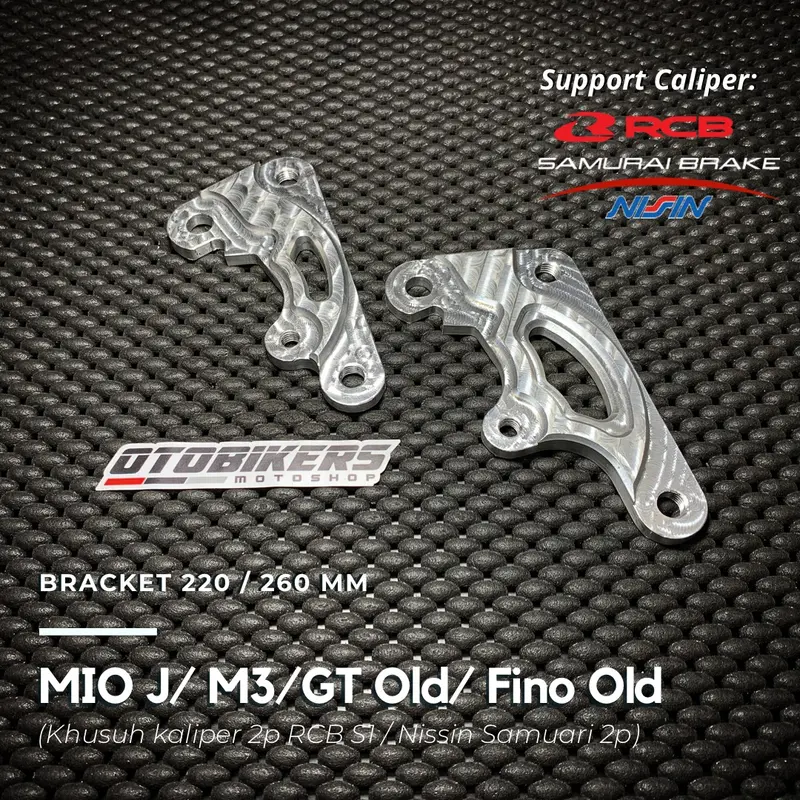 BREKET KALIPER MIO M3 J GT Z 2P S1 NISSIN SAMURAI 2 PISTON FINO LAMA 220 260 MM 0