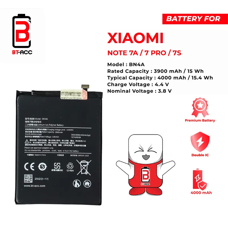 BT-ACC BN4A Battery Baterai Battre For Xiaomi Redmi Note 7 / Note 7 Pro / 7S 0
