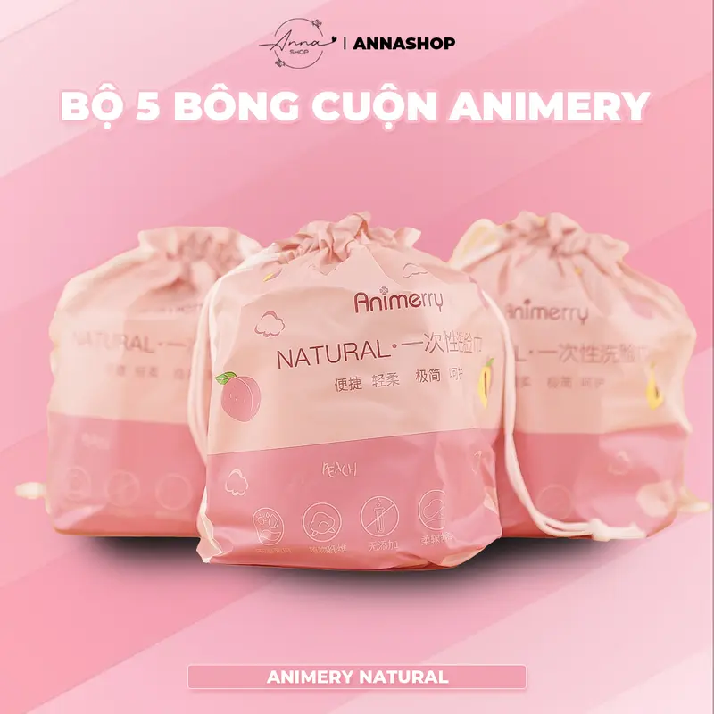 [Combo 5-10 Gói] Khăn lau mặt bông tờ dạng cuộn cao cấp, khăn mặt dùng 1 lần - 40 khăn/gói kích cỡ 20x20cm KL01 0