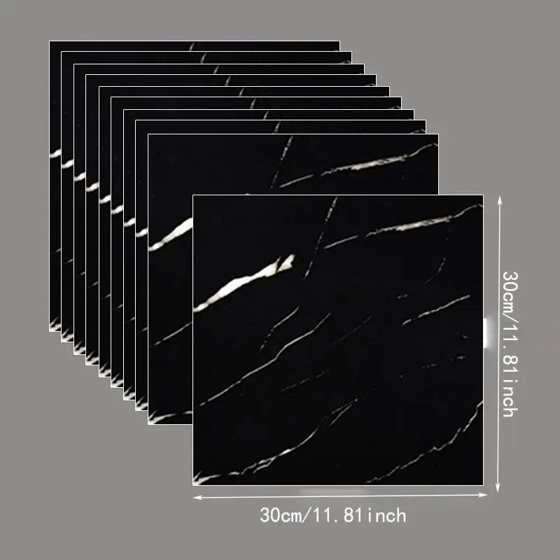 Self-adhesive Design Wall Sticker, 10pcs/set Waterproof & Moisture-proof Decorative Wall Panel, Modern 3D Wall Sticker for Kitchen & Bathroom, Home 7