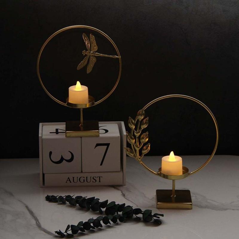 Product Introduction of Classical Iron Candle Holder Rust-proof Exquisite Floral Butterfly Candle Stand Unique Desktop Tealight Holder Wedding Props 11