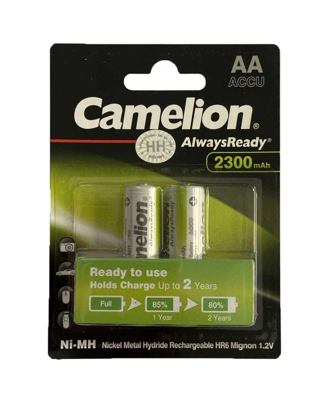 Pin sạc AA 2300mAh 1.2v Camelion Alwaysready NH-AA2300ARBP2 vỉ 2viên