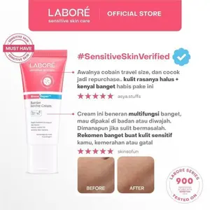 LABORÉ Sensitive Skin Care BiomeRepair Barrier Revive Cream - 50ml 100ml Big Size - Moisturizer Melembabkan Kulit Pelembab Wajah Perawatan Kulit Sensitif Mois Expert Ekspert Facial Day Cream Night Cream Skincare Sensitif Best Seller Viral Cetak Guard Skin