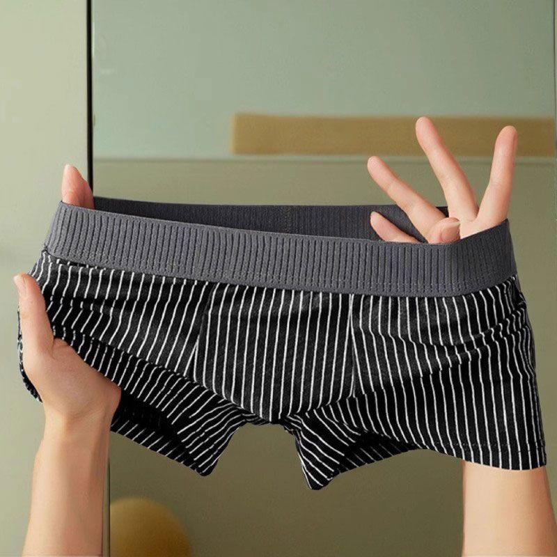 Product Introduction of Quần Lót Nam, Quần Boxer Cạp Thường Kẻ Sọc, Thoáng Khí, Bốn Góc, Thể Thao, Thoải Mái, Thích Hợp Cho Giới Trẻ, Hợp Xu hướng 7