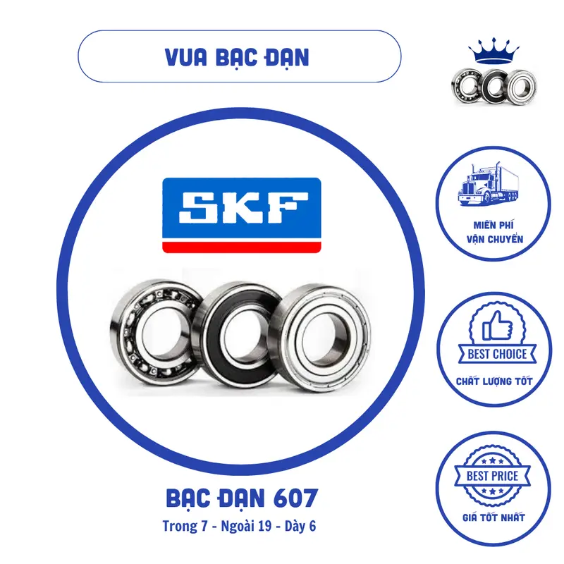 BẠC ĐẠN SKF 606 607 608 609 RS/ZZ 1