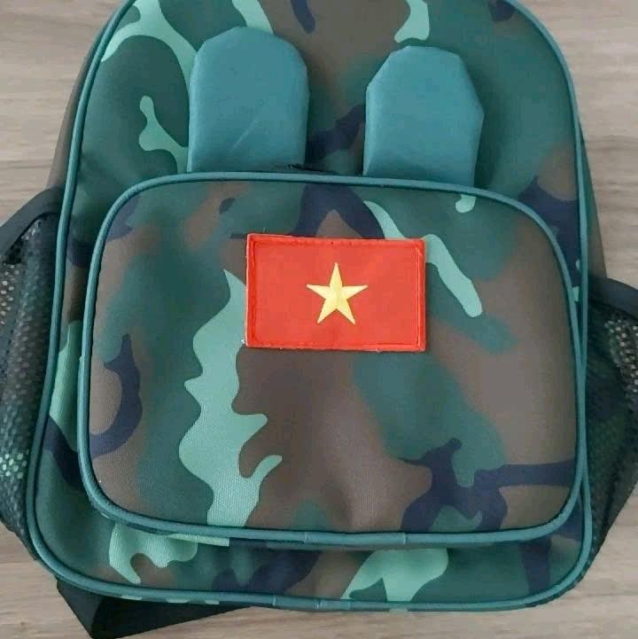 Balo rằn ri tai thỏ cho bé mầm non. in tên miễn phí theo yêu cầu